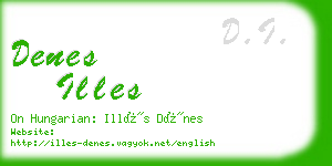 denes illes business card